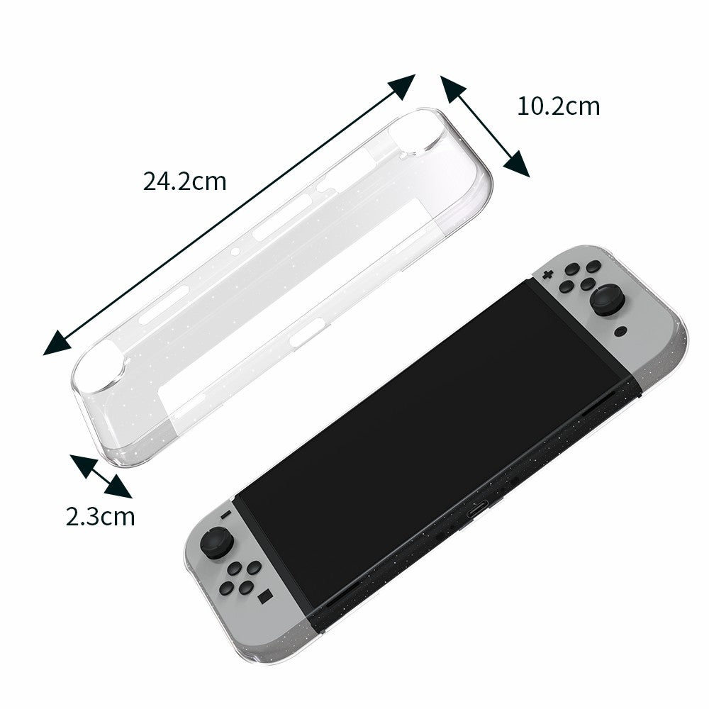 JYS JYS-NS220 Glitter Transparent Anti-skid TPU Protective Case Drop-proof Cover for Nintendo Switch OLED JYS JYS-NS220 Glitter Transparent Anti-skid TPU Protective Case Drop-proof Cover for Nintendo Switch OLED